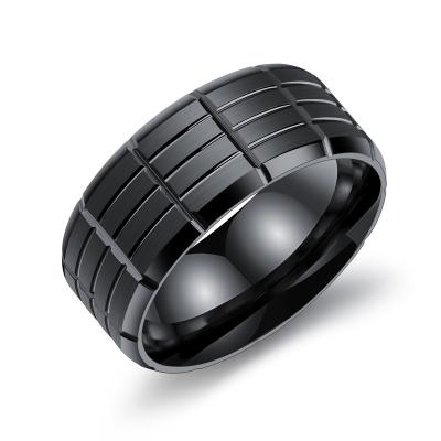 China Fashion Trendy Wholesale High Quality Black Stainless Steel Sellers For Men Hip Hop Jewelry Rings for sale