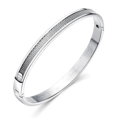 China Trendy Fashionable Elegant Exquisite Jewelry Rose Gold Stainless Steel Women Minimalist Bracelet for Men for sale