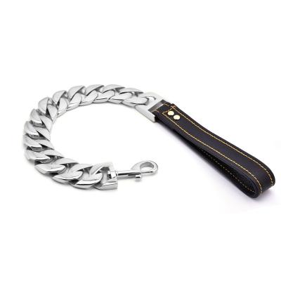 China Newest Large Custom High Quality Cuban Collar Personalized Heavy Dog Leash for sale