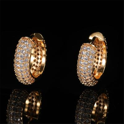 China Hiphop Hiphop Designer Diamond Sun And Moon Stainless Steel Gold Plated Zircon Circles Inspired Clip On Women African Map Sets Stud Earrings for sale