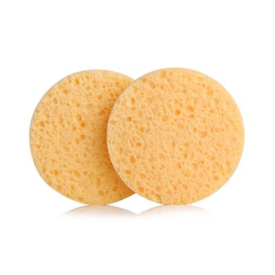 China Sustainable Rounded Face Sponge Compressed Cellulose Makeup Remover Natural Facial Cleansing Sponge for sale