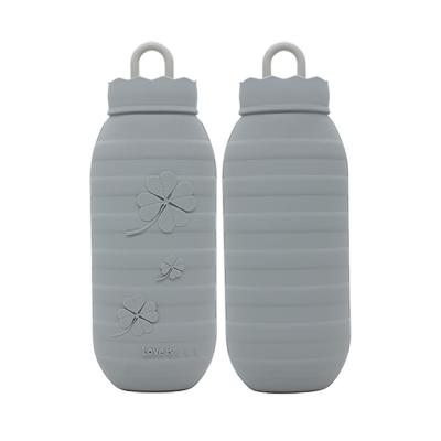 China Hand Water Filled Warmer Silicone Water Bag Bottle Long Silicone Hot Water Bag Bottle Hot Spring Manufacturers Can Make Various Styles for sale