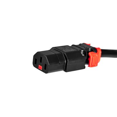 China - Self Locking IEC-Lock Extension Power Cord IEC320-C14 to IEC-Lock C13 for sale