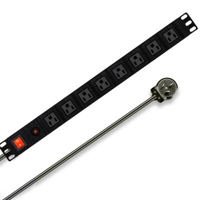 China US Type 8 Way PDU Socket With Reset Button And Surge Protector JHTP for sale