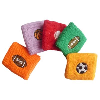 China Unisex Sport Logo Terry Cotton Sweatband Custom Sports Wristband for sale