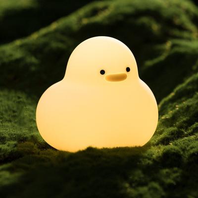 China 30000 Working Time Colorful Changeable Light Cute Duck Night Light for Bedside Sleeping for sale