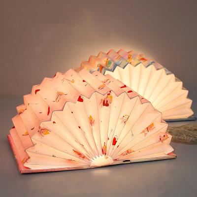 China USB Rechargeable Book Light Leather/Wooden Folding Book Lamp for Decor 1- PCs/ Ctn 40 for sale