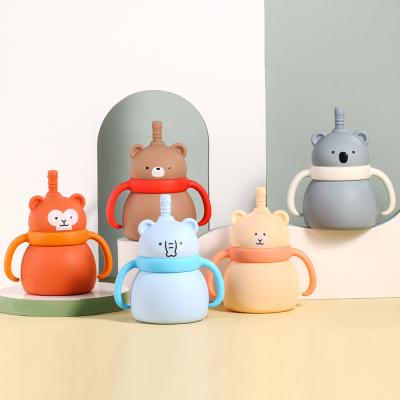 China Tazas de silicona para bebés Bebé comiendo 6 meses Prueba de fugas 5 oz en venta