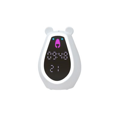 China Children's Toy Cute Bear Type C Charging Wireless Audio Player Digital Clock Changing Color Table Lamp Night Light for sale