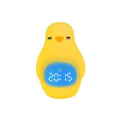 China 340g Funny Penguin Kids Alarm Clock Electronic Clock Multi-function Creative Chime Clock Student Gift for sale