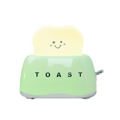 China 7 Colors/Changenable Light Cute Night Light Toaster Table Lamp Rechargeable Desk Lamp for sale