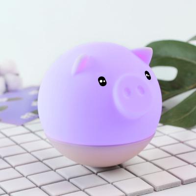 China Eco-friendly Pig LED Silicone Patting Night Light for Decompression and Relaxation for sale