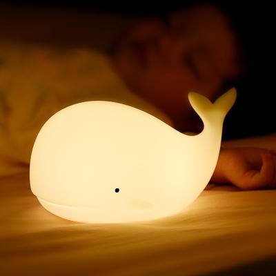 China Silicon Nursery Cute Lamp USB Silicone Kids Whale Night Light for Lighting Solutions for sale