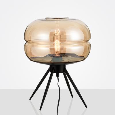 China Nordic Modern Simple Luxury Glass Table Lamp for Home Bedroom Bedside Living Room Study for sale