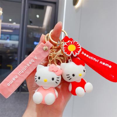 China Hello Kitty Figure Keychain Soft PVC Keychain Sublimate With Key Ring Accessories for sale