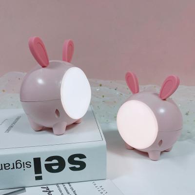 China Rabbit Foldable USB LED Night Light Desk Lamp for Office Study Home Bed Side Reading for sale