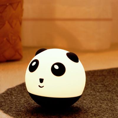 China Pat Panda Night Light Lamp Soft Silicone LED for Bedroom Mini Modern Design Style Rechargeable USB for sale