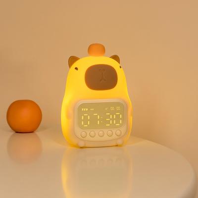 China Eco friendly Warm White Ngiht Lamp Clock Generators & Support Products Powered By Sensor for sale