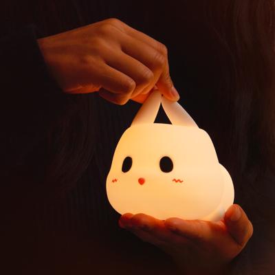 China Bunny Nightlight Color Changing Bedroom Light Gift Soft Desk Lamp Intelligent sleep aid for sale