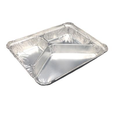 China Food 3 Compartment Aluminum Foil Containers for sale