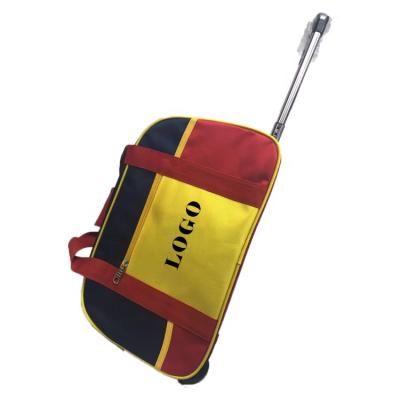 China Polyester gift order can add company name custom material OEM ODM 1680D urmah trolley travel bag for sale