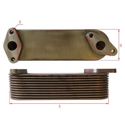 China Excavator Hot Sales Oil Radiator Core Excavator Accessories Oil Cooler Core P11C 11P for sale