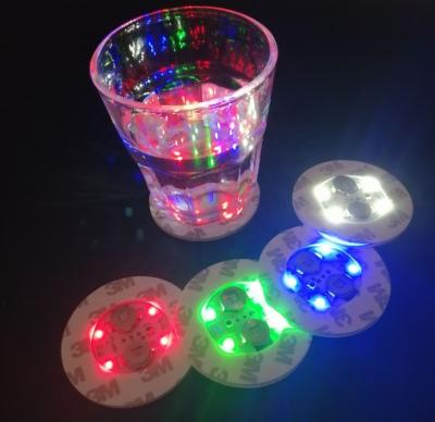 China Sustainable LED Light Up Bottle Sticker LED Sticker Coaster for sale