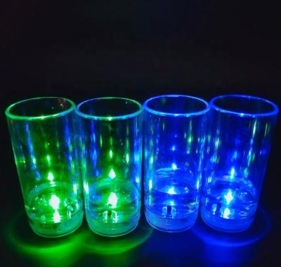 China 60ml LED Cup Plastic Shot Glasses Environmentally Friendly Liquid Trigger Shot Flashing Light LED Up Shot Plastic Cup for sale