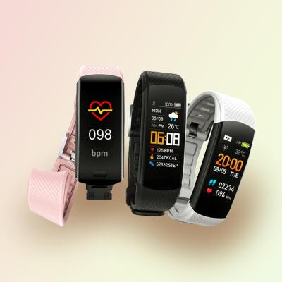 China Hot Selling Touch Screen Wristband Color Screen Heart Rate Fitness Tracker Waterproof Smart Wristband for sale