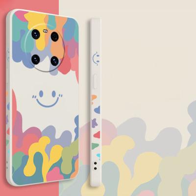 China Yellow tpu shockproof smile color mobile phone case rainbow design, suitable for luxury mate mobile phone case for sale