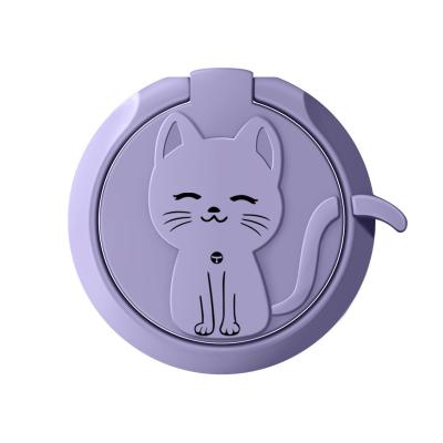 China New Adjustable Cute Liquid Creative Buckle Phone Holder Cartoon Cat Phone Ring Buckle Phone Ring Buckle for sale