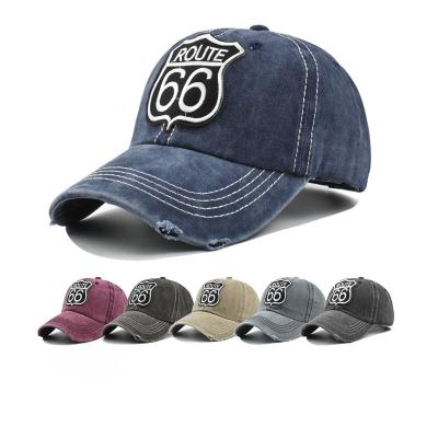 China COMMON XQL Distressed hats for men and women label embroidered baseball caps fashionable and casual outdoor sun visor customized caps for sale