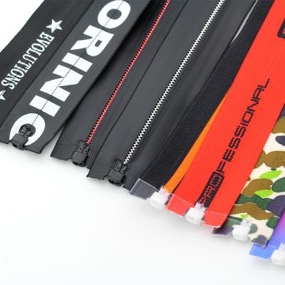 China 5#Various cm waterproof plastic nylon zipper, raincoat zipper bag for outdoor clothes for sale