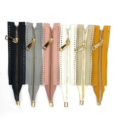 China Auto Lock Handbag General PU Leather Artificial Leather Zipper Coil Waterproof 24.5cm DIY Zipper for sale