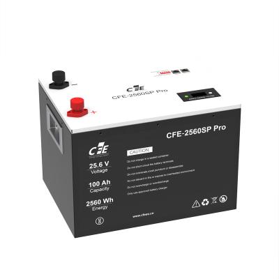 China Hot Sales 24V 25.6V 100Ah 2kw 12.8V 24V 100ah Lithium Battery Battery Pack Lifepo4 2000W for sale