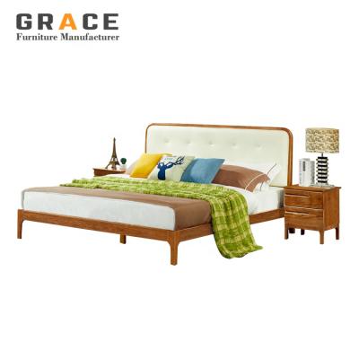 China Z8019b Modern Nordic Style Bed Furniture Room With Head Leather for sale