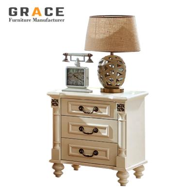 China Z802 Modern high quality luxury small white bedside table for sale