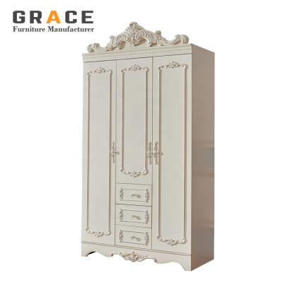 China Z901 Modern Wooden 3 Doors Wooden Wardrobe Closet Furniture Made for sale