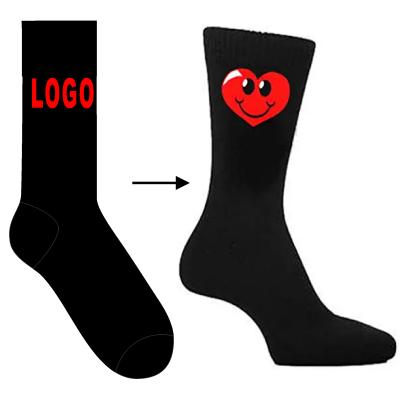 China QUICK DRY Custom Design Smile Men's Novelty Heart OEM Black Socks for sale