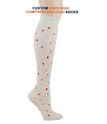 China WR-005 Sporty Sports Compression Stocking Cotton Dots High Knee Socks For Women for sale