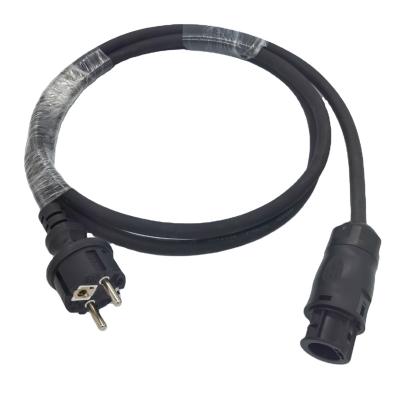 China Micro Inverter AC Connection 3M Cable AC Extension With Betteri BC01 Female To VDE Schuko Plug IP68 Waterproof 3G1.5 Various Lengths for sale