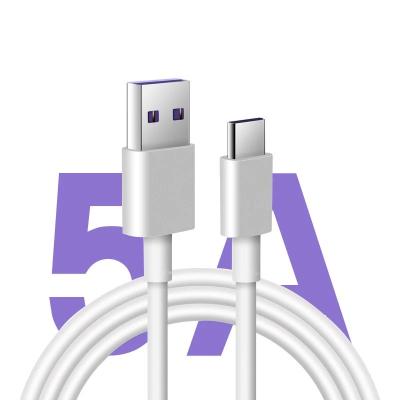 China Mobile Phone 5A Quick Charge 3.0 1m 2M USB Type C Cable for Huawei Samsung Note 9 USB-C Wire Fast Charging Cord Charger Usb C Type-c Data for sale