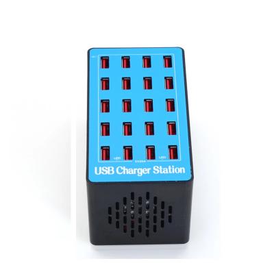 China Mobile Phone Charging Smart Charger Usb Charger Station 20 Ports 100W USB Charger High Power Charging Station for Mobile Phones for sale