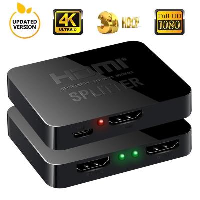 China Plastic 1080P HDMI converter Splitter HDMI 1*2 Plastic Shell Mini HDMI Splitter Cheap Wholesale V1.4 4K 2K 1 in 2 Out 1x2 switch 3D for sale