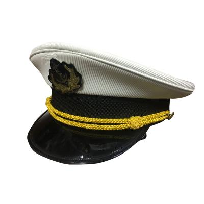 China European and American uniform crownNavy officer captain top Army military hats customized flat surface COMMON for sale