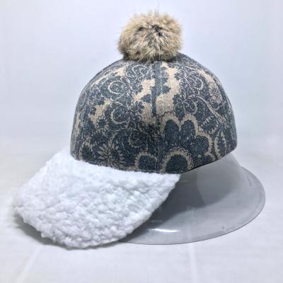 China JOINT LAMP Custom Wool Winter Embroidery Fashion Warm Baseball Cap for sale