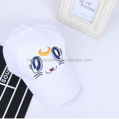 China BSCI audit factory Sedex 4P audit factory cartoon COMMON cat hat kids summer baseball bend leisure topi cute hip-hop hat for sale