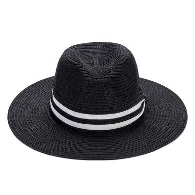 China High Quality Picture Panama Hat Men Women Customized Logo Paper Straw Hats for sale