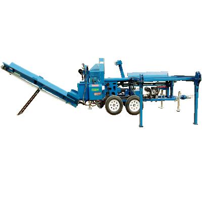 China Farms Large 30 Ton Firewood Processor With Combo Feeding Table for sale