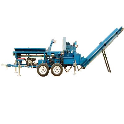 China Cultivate Large Log Splitter with Truck Loading Conveyor for sale